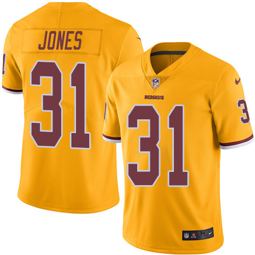 Men's Limited Matt Jones Nike Jersey Gold - #31 Rush NFL Washington Redskins
